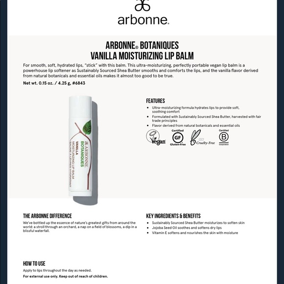 NIB Arbonne Essential Oil and Lip Balm Set - Picture 3 of 3